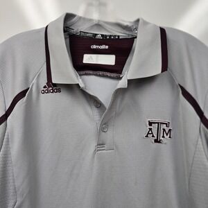 Texas A&M Aggies Adidas Men's Polo Shirts Medium College Collegiate Golf Shirt